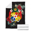 Tonga Hibiscus Coat Of Arms Premium Blanket A02