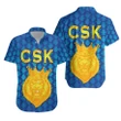 CSK Hawaiian Shirt Cricket Traditional Pride - Blue K8