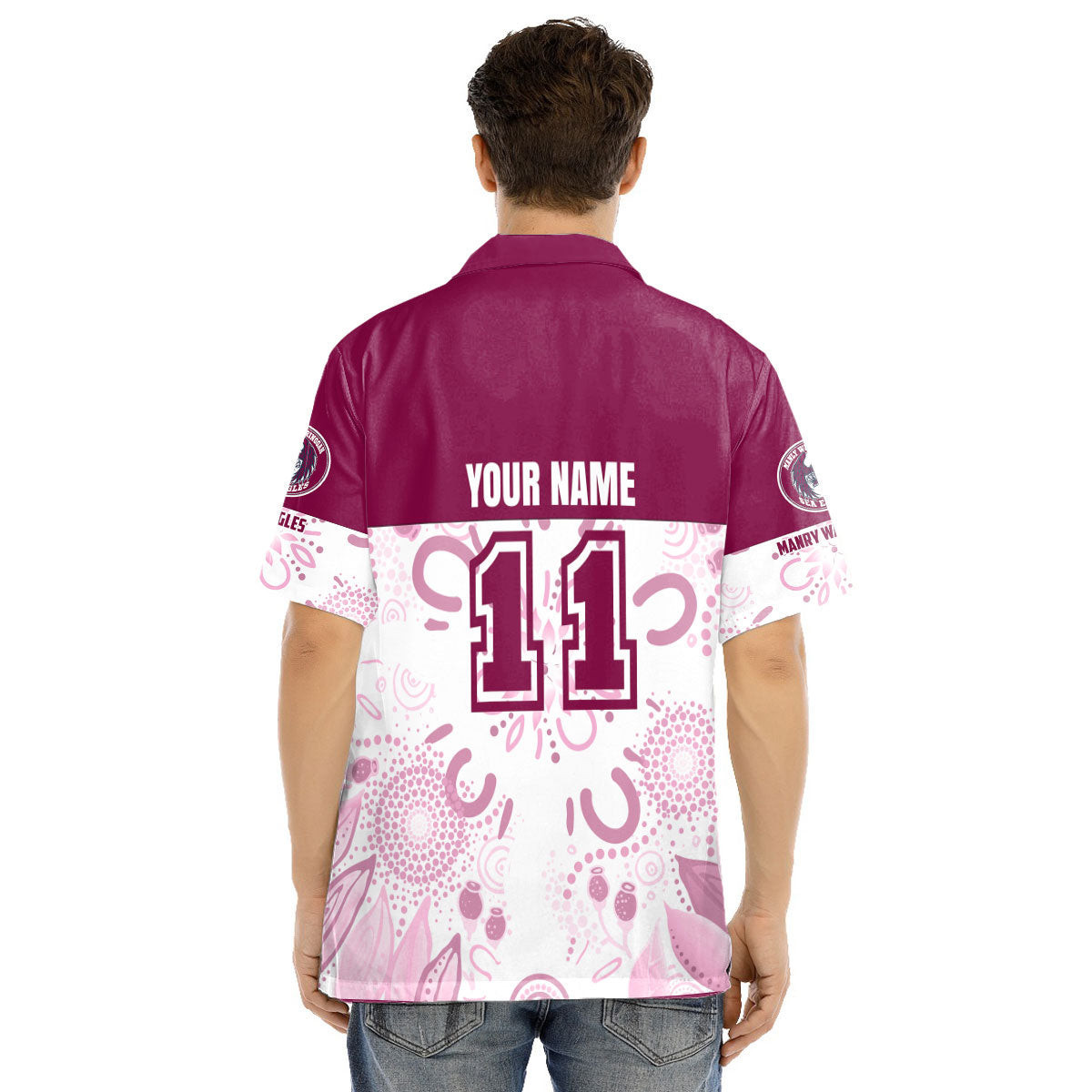RugbyLife Hawaii Shirt - (Personalised) Manly Warringah King Birds New Style