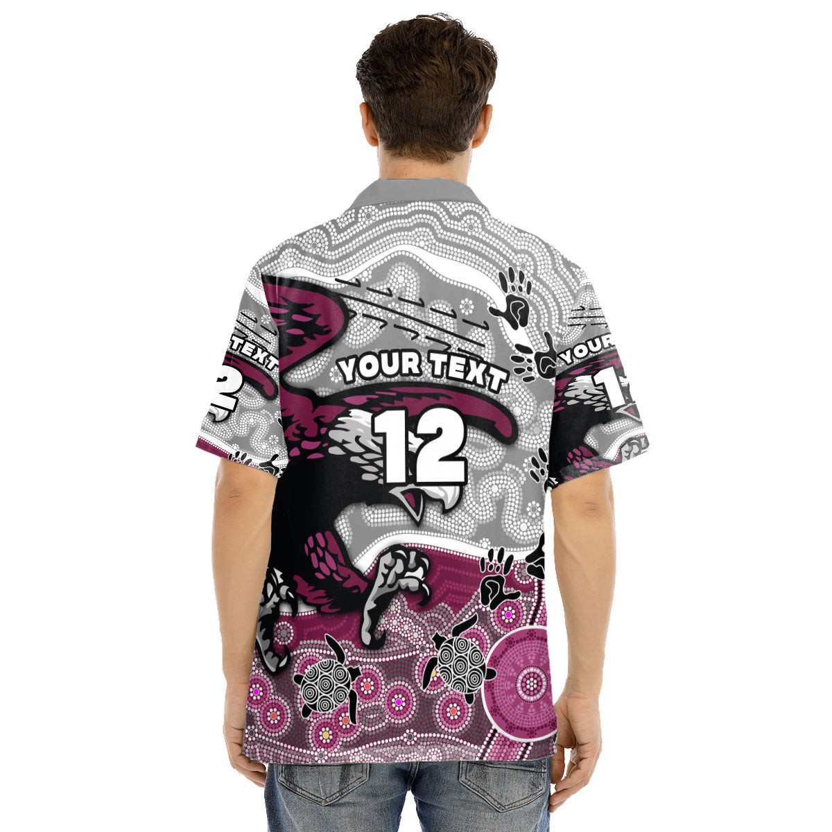 RugbyLife Hawaii Shirt - (Personalized) Sea Eagles Aboriginal Style