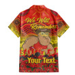 (Custom) Gold Coast Suns Hawaiian Shirt, Anzac Day Lest We Forget A31B