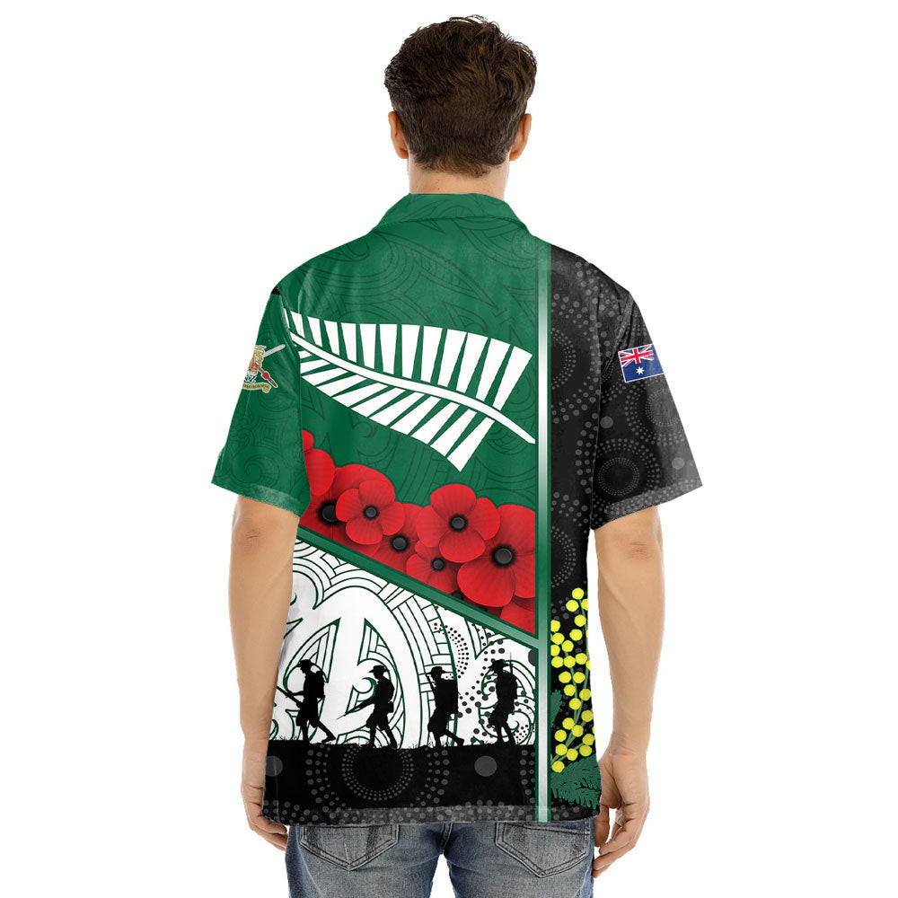 Australia Indigenous & New Zealand Maori Anzac Hawaii Shirt A31