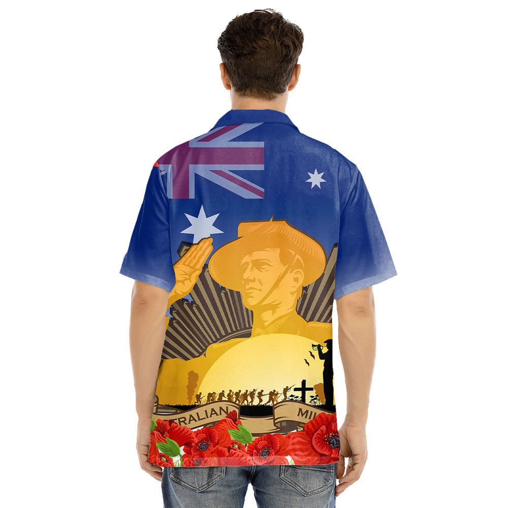 Australia Anzac Day Soldier Salute Hawaii Shirt A31