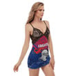 Rugby Life Dress - Newcastle Knights Tattoo Style Back Straps Cami Dress A31