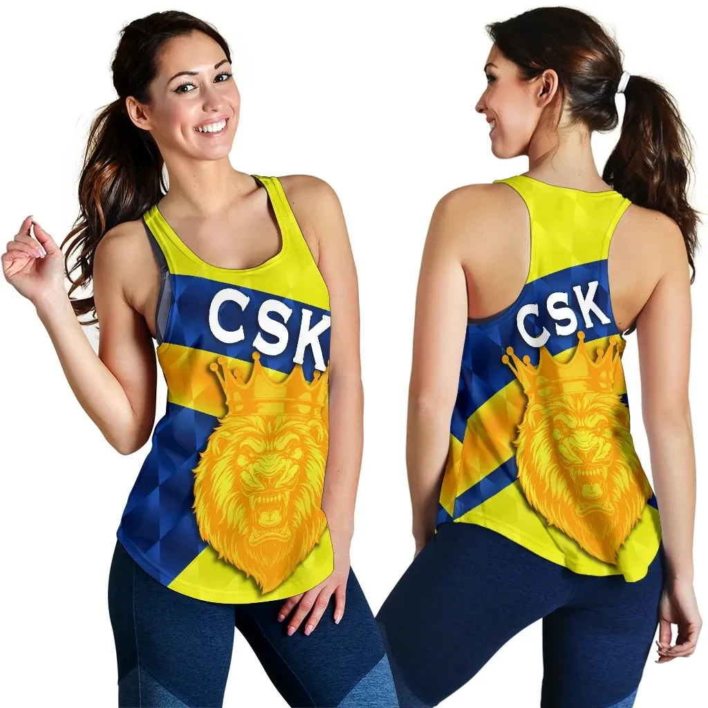 CSK Women Racerback Tank Cricket Sporty Style K8