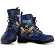 Rugbylife Boots - (Custom) Gold Coast Titans Navy Ver. - Rugby Team Leather Boots