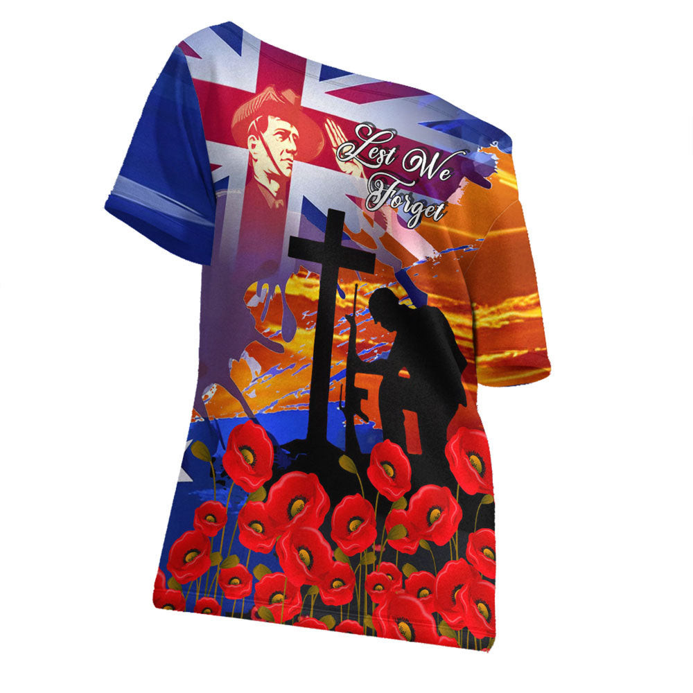 Anzac Day Soldier - Off Shoulder T-Shirt A95