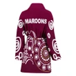 Queensland Women's Bath Robe Maroons Simple Indigenous A31