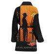 Anzac Day Lest We Forget Soldier Standing Guard Bathrobe A35