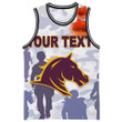 RugbyLife Jersey - (Custom) Brisbane Broncos Anzac Day White - Rugby Team Basketball Jersey
