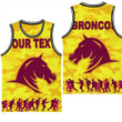 RugbyLife Jersey - (Custom) Brisbane Broncos Anzac Day Gold Style - Rugby Team Basketball Jersey