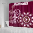 Queensland Shower Curtain Maroons Simple Indigenous K8