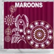 Queensland Shower Curtain Maroons Simple Indigenous K8