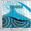 Rugby Life Shower Curtain - Sharks Shower Curtain Cronulla Indigenous Unique K13