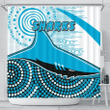 Rugby Life Shower Curtain - Sharks Shower Curtain Cronulla Indigenous Unique K13