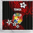 Rugbylife Shower Curtain - Mate Ma'a Tonga Rugby Shower Curtain Polynesian Unique Vibes - Red K8