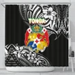 Rugbylife Shower Curtain - Mate Ma'a Tonga Rugby Shower Curtain Polynesian Unique Vibes - Black K8
