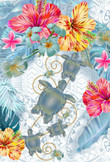 Turtle Hibiscus Polynesian Jigsaw Puzzle TH5
