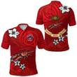 Rewa Rugby Union Fiji Polo Shirt Unique Vibes Full Red