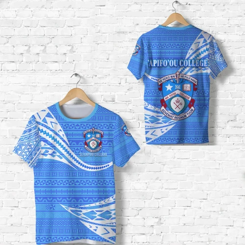 ‘Apifo’ou College T Shirt Tonga Unique Version - Blue K8