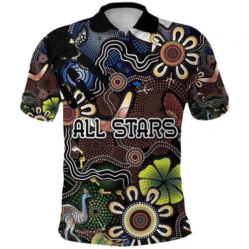 Indigenous Polo Shirt All Stars Ethnic Style K36