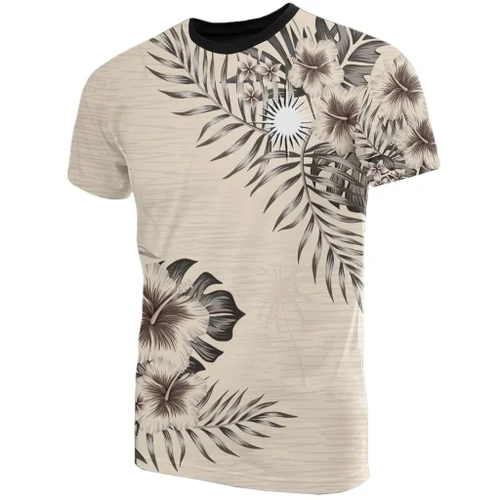 Marshall Islands T-Shirt The Beige Hibiscus A7