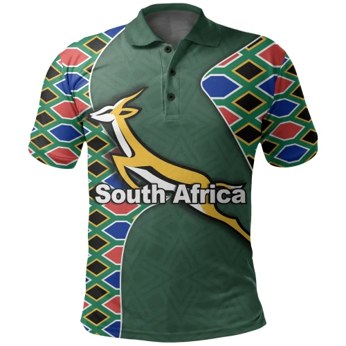 South Africa Springboks Polo Shirt Style TH4