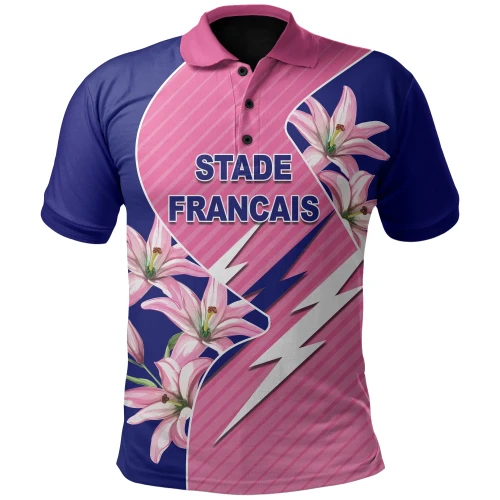 Stade Français Polo Shirt Pink Lillies TH4
