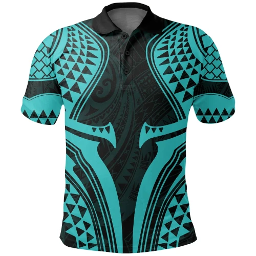 New Zealand Polo T-Shirt, Full Torso Aqua K4