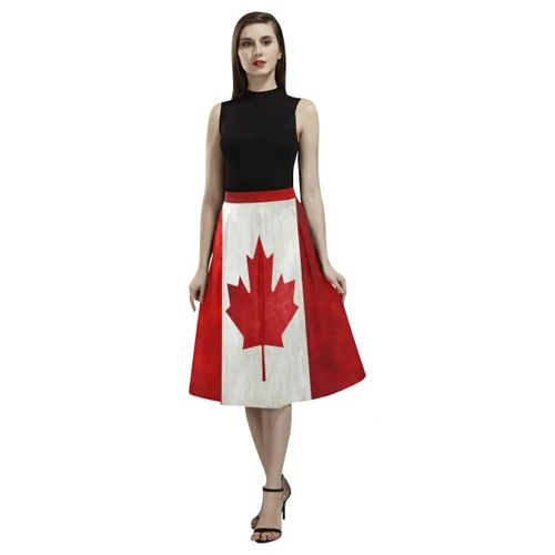 Canada Flag Aoede Crepe Skirt A1