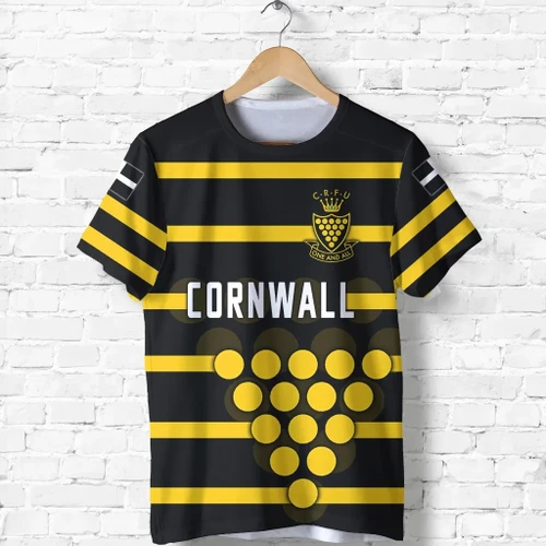 Cornwall T Shirts Rugby Simple Line Version TH5