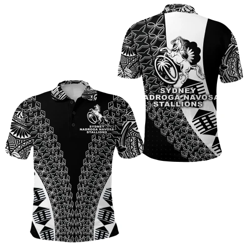 Fiji Rugby Polo Shirt Sydney Nadroga Navosa Stallions Tapa Vibes No.1 K8