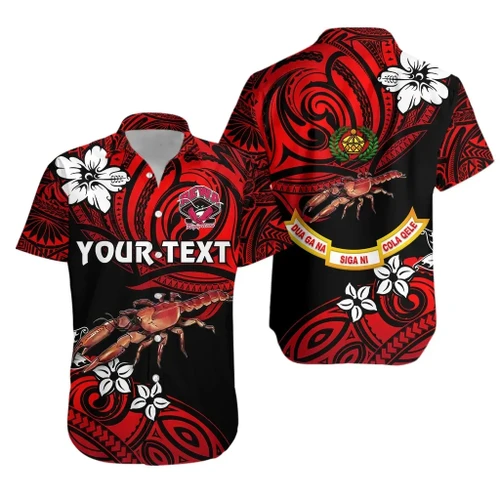 (Custom Personalised) Rewa Rugby Union Fiji Hawaiian Shirt Unique Vibes - Red K8
