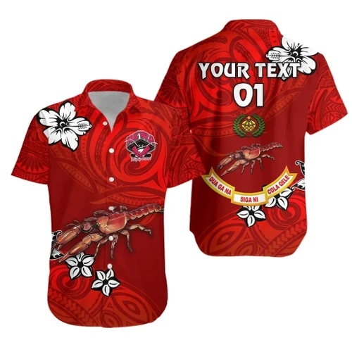(Custom Personalised) Rewa Rugby Union Fiji Hawaiian Shirt Unique Vibes - Full Red, Custom Text And Number K8