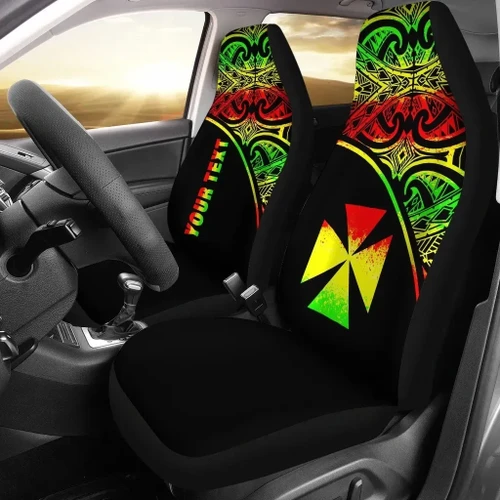 Wallis And Futuna Polynesian Custom Personalised Car Seat Covers - Reggae Curve - Bn11
