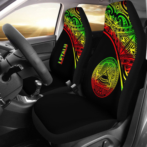 American Samoa Polynesian Custom Personalised Car Seat Covers - Reggae Curve Ltw45457 - Bn12