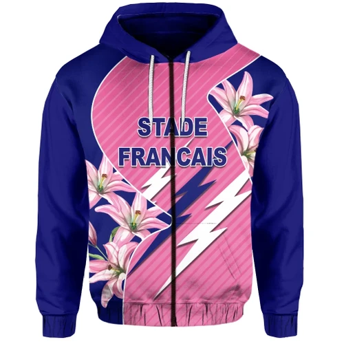 Stade Français Zip-Hoodie Pink Lillies TH4