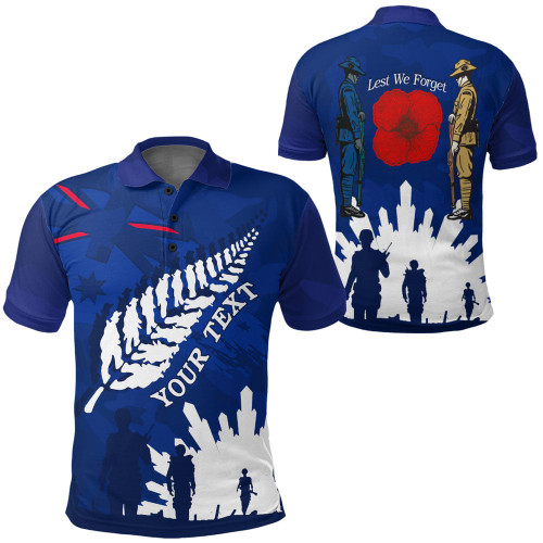 Rugbylife Clothing - (Custom) Australia Anzac Camouflage Mix Fern Polo Shirt