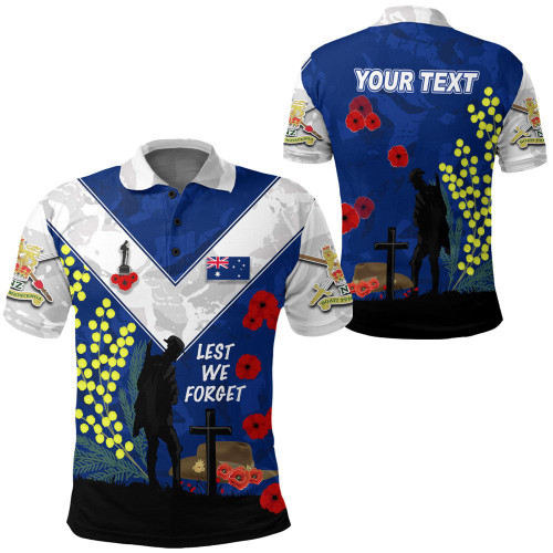 Rugbylife Clothing - (Custom) Australia Anzac Lest We Forget 2022 Polo Shirt