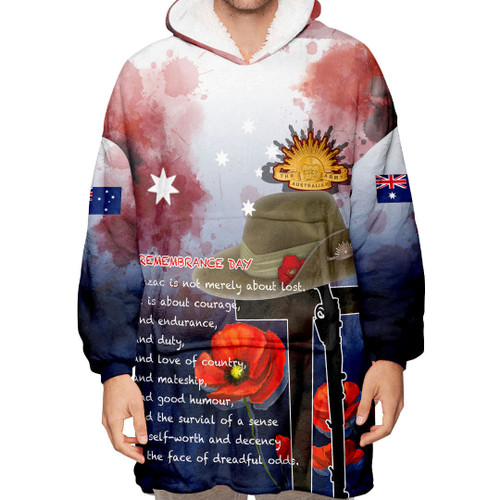 Rugbylife Clothing - Anzac Day Remembrance Day Qoute Snug Hoodie