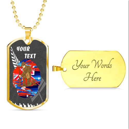 Rugbylife Dog Tag - (Custom) New Zealand Anzac Red Poopy A35