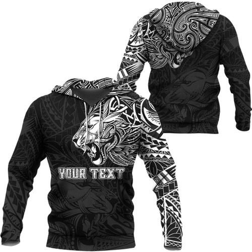 RugbyLife Hoodie - Polynesian Tattoo Style Tribal Lion A7