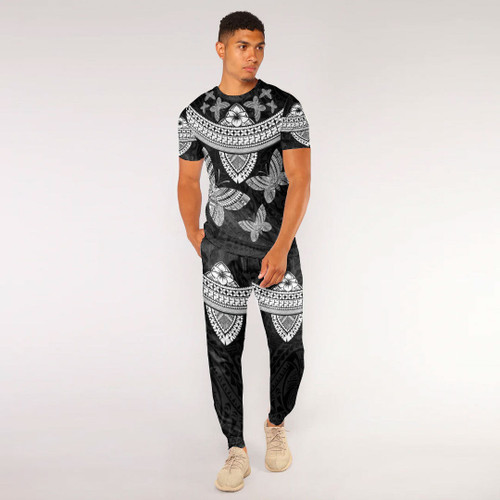 RugbyLife Clothing - Polynesian Tattoo Style Butterfly T-Shirt and Jogger Pants A7