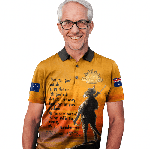 Australia Anzac Day 2024 For the Fallen Polo Shirts A31