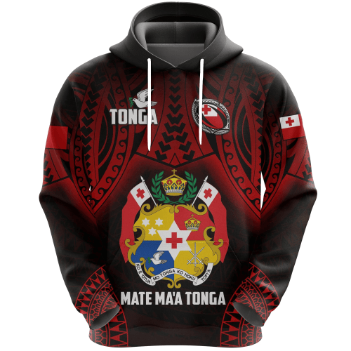 Rugbylife Hoodie - Tonga Rugby Hoodie Mate Ma'a Tonga Tribal Pattern TH6
