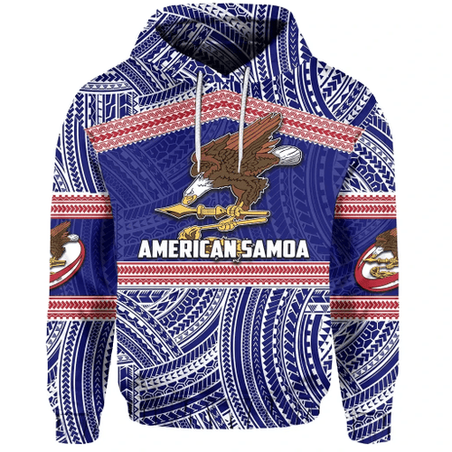 Rugbylife Hoodie - (Custom Personalised)American Samoa Rugby Polynesian Patterns Hoodie TH4