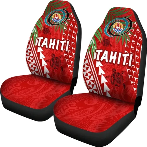 Rugbylife Car Seat Cover - Tahiti Rugby Car Seat Covers Coconut Leaves K13