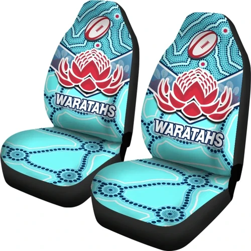 Rugbylife Car Seat Cover - New South Wales Rugby Car Seat Covers Indigenous NSW - Style Waratahs K13