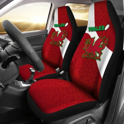 Rugbylife Car Seat Cover - Wales Rugby Car Seat Covers Victorian Vibes K36