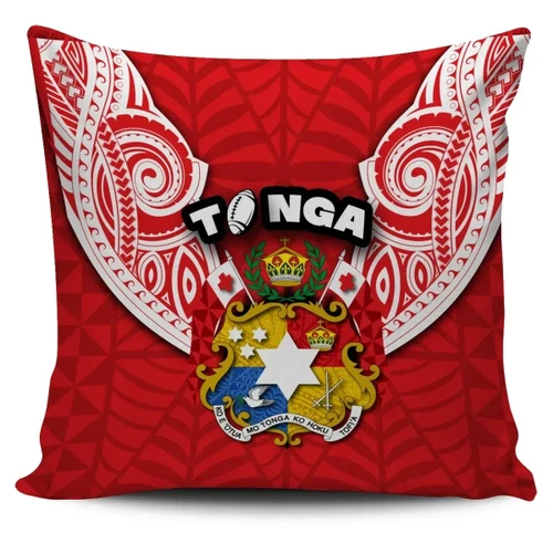 Rugbylife Pillow Cover - (Custom Personalised) Tonga Rugby Pillow Cover Royal Style TH12